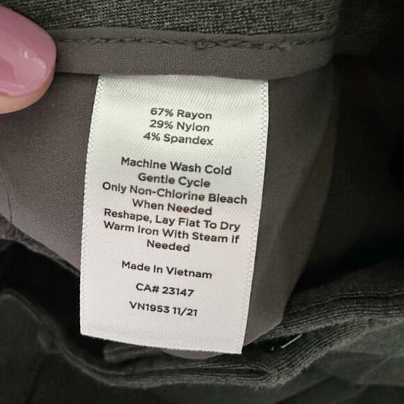 Talbots SoHo Pants Gray Ponte Trouser Pant Women’s Petite Size 12 New - Picture 8 of 12